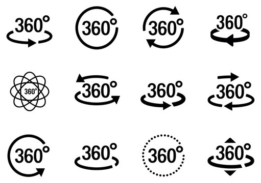 360-degree Rotation Icons Collection