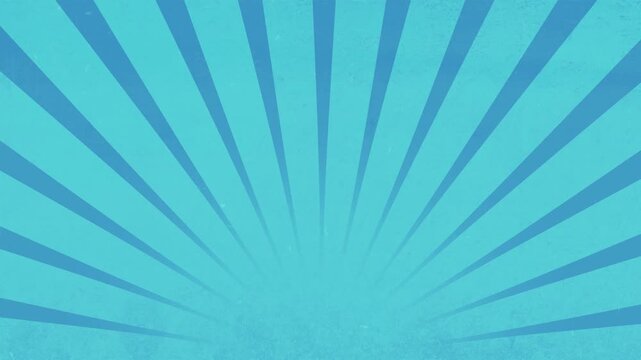 Sunburst background pattern with vibrant blue retro rays for modern motion design video graphic project