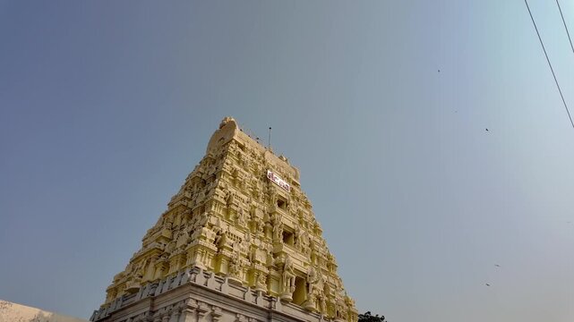 Ramanathaswamy Temple Gopuram with &ldquo;Siva Siva&rdquo; Tamil Text, Rameswaram, India