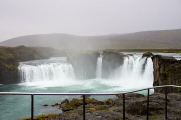 waterfall in the mountains iceland godafoss © Stoyan