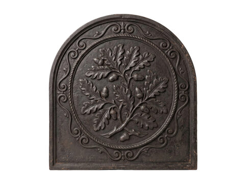Antique Cast Iron Fireplace Backplate