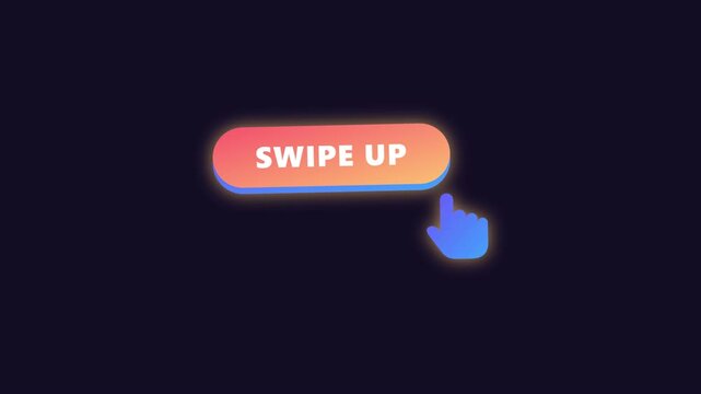Swipe Up button click vibrant gradient animation loop