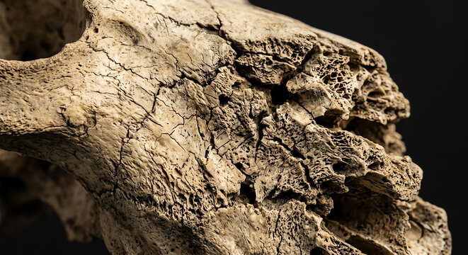 Cracked Textured Bone Close-up