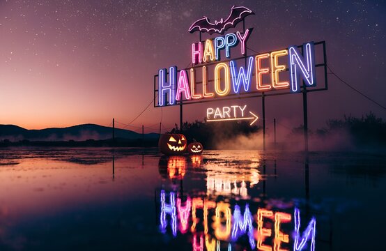 Halloween Party, Spooky Halloween Bash, Costume Halloween Party, Kids Halloween Celebration, Halloween Party Decor, vector background with a set of halloween icons for banners, cards, flyers, social