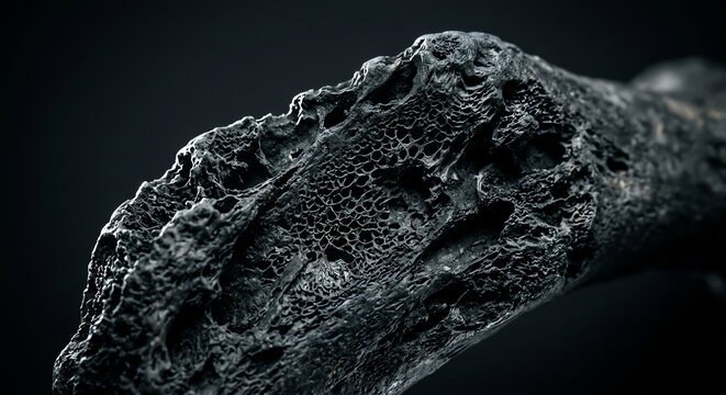Macro Detail of Dry Bone Texture
