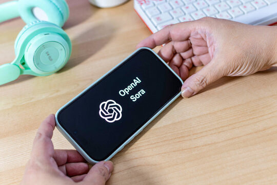 Beer Sheva, Israel. September 18, 2025: OpenAI Sora app on a smartphone screen.