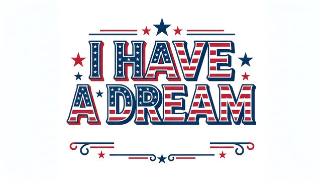 I have a dream vintage style text design
