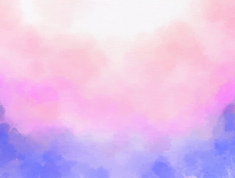 Soft pink purple watercolor gradient cloud texture pastel background vector illustration