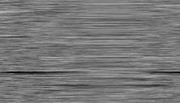 Black and white monochrome texture with intense fine horizontal line effect, resembling TV signal interference, glitch, static, motion effect or video distortion.