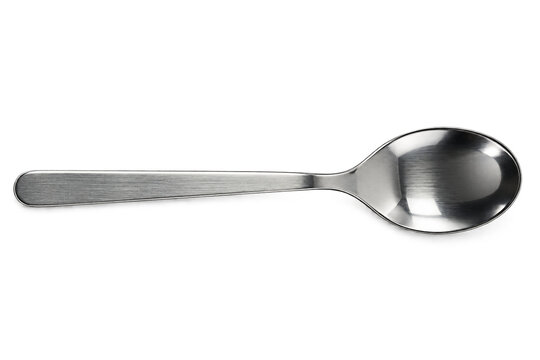 silver spoon isolated on white