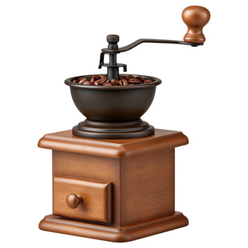 vintage coffee grinder isolated object