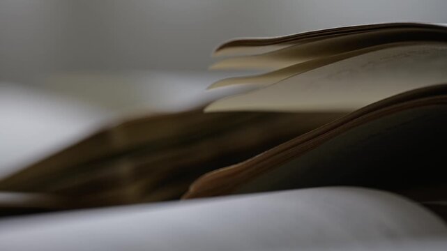 old book pages in macro shot for education, reading, and literature concepts