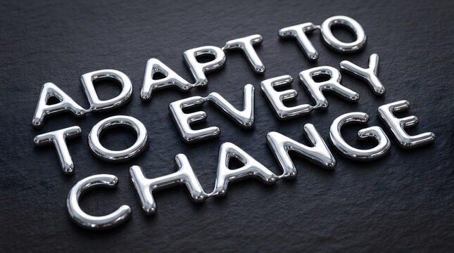 Adapt To Every Change Liquid Gallium Text