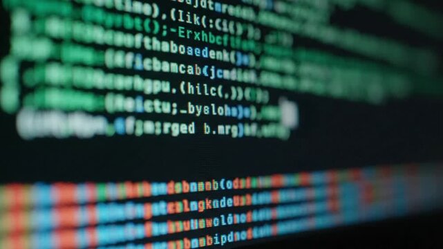 Code Debugging Animation: Error Underline Turns into Green Check as Abstract Code Fixes Itself