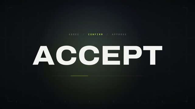 HUD UI User Interface Screen Showing Accept Button Press and Request Approval