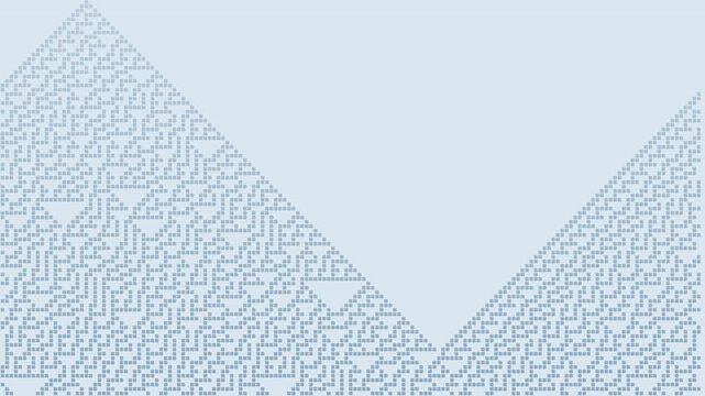 Soft powder blue cellular automata tapestry background with gentle seamless motion