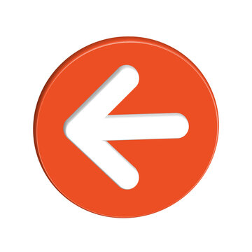 red arrow sign in 3d circle