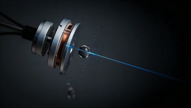Advanced Particle Accelerator with Magnetic Coil and Laser Beam Impact