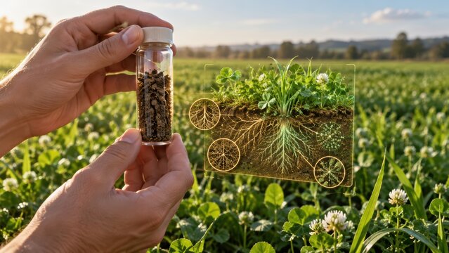 Soil analysis and crop health monitoring with digital technology in agricultural fields for sustainable farming practices and plant growth improvement