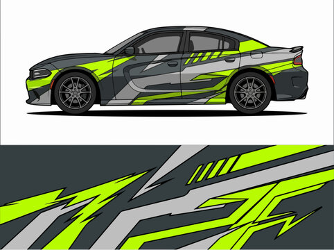 Sporty Car Neon Racing Design