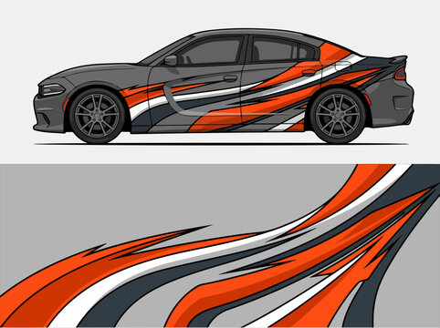 Sporty Car Racing Stripes