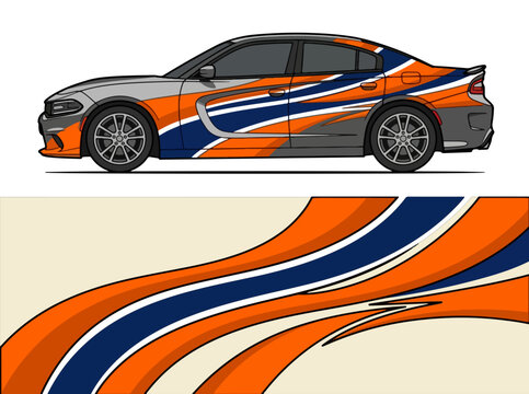 Sporty Car with Dynamic Wrap