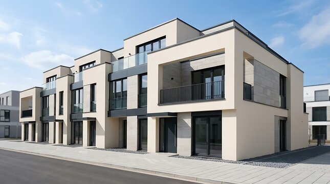 Instead of unusual curves or dramatic shapes, the uniqueness comes from subtle offsets between the architectural volumes, creating depth and shadow.