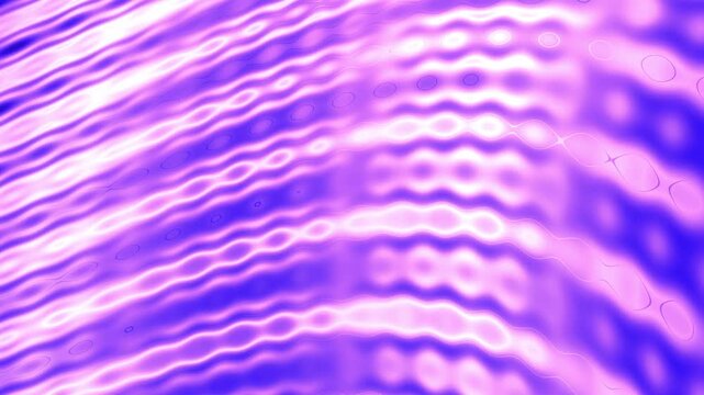 Interfering wave ripples generate intricate luminous purple and blue checker interference patterns in an abstract 3D render