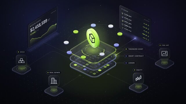 tokenized digital assets blockchain ecosystem and smart contract loop