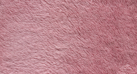 Soft fluffy pink fleece plush fabric texture background © agrus