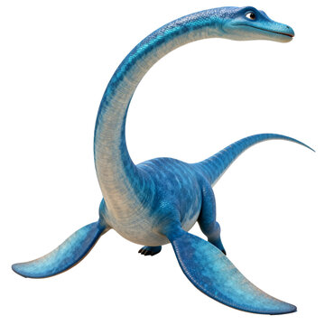 [Transparent Background PNG]Prehistoric Marine Reptile Elasmosaurus Illustration