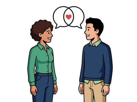 Diverse couple sharing thoughts and feelings for world mental health day
