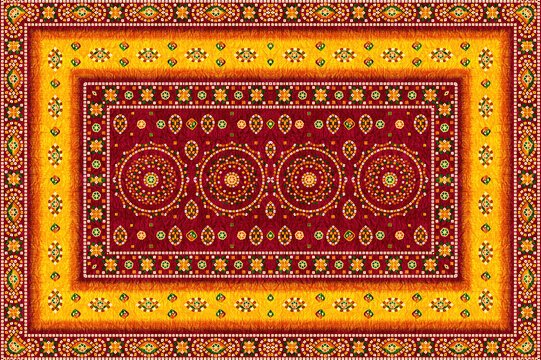thai art pattern on wall