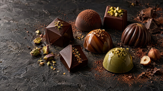 chocolate easter eggs with chocolate