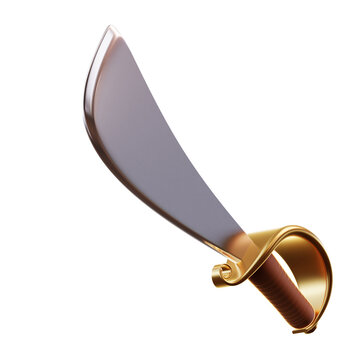3D Illustration Pirates Sword