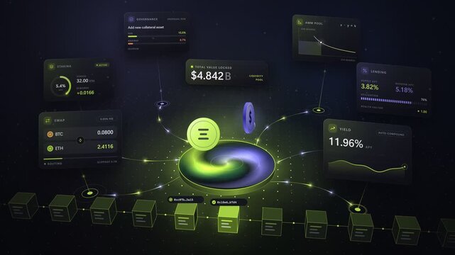 decentralized finance defi yield farming and crypto staking loop