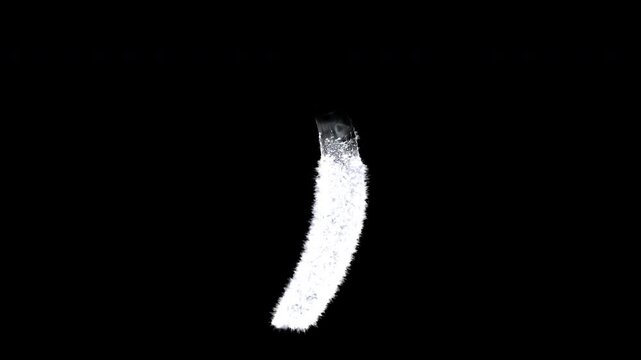 Animated Snowy Christmas Symbol  Closed parenthesis , Winter Frost and Ice Crystal Alphabet Animation