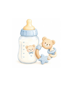 cute baby bottle