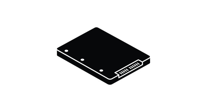 External hard drive depicted as a black silhouette
