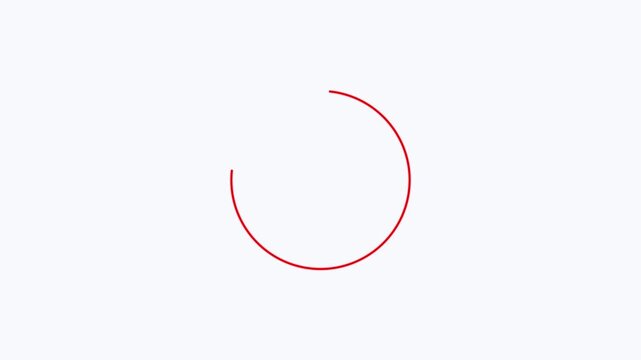 Red curved line forming partial circle