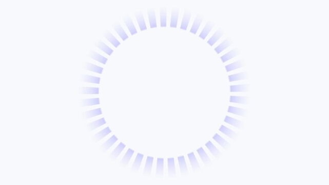 Glowing circular light pattern with soft blue rays