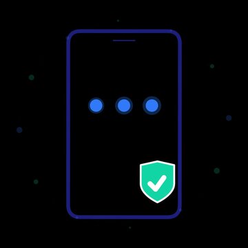 Two-Factor Authentication Security Icon with Smartphone and Verified Shield