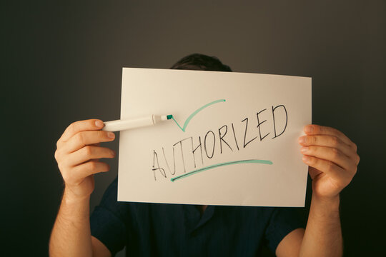 text sign showing authorized. business photo text or access to a computer or access or or something