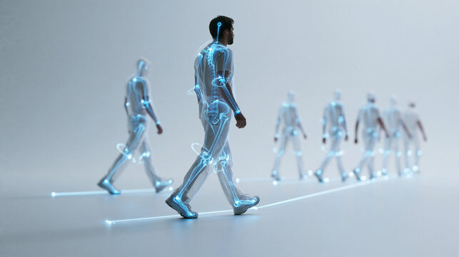 Digital Biomechanics and Gait Analysis of Walking Man