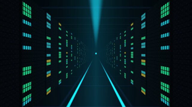 Monolithic Server Rack Data Center Hallway Loop