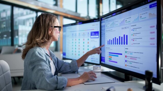 Procurement Manager Carefully Reviews Supplier Bids While