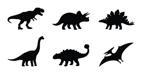 Dinosaur silhouettes for logo or sticker © Nayem