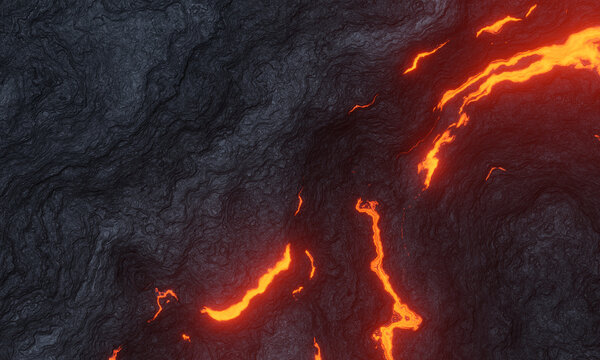 Abstract cooled volcanic lava rock surface background