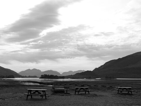 Ballachulish - Paysage paisible en noir et blanc