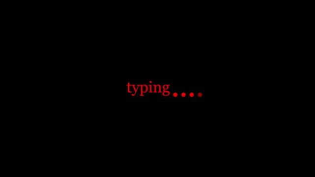 typing icon and dark background 4k motion video animation..